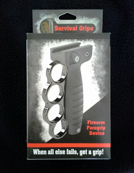 AR 15 Accessories: AR 15 Foregrip with Brass Knuckles (Black